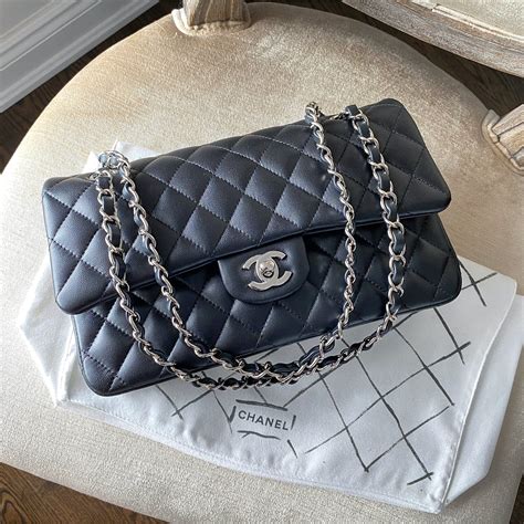 chanel classic flap small silver hardware|chanel medium classic flap price.